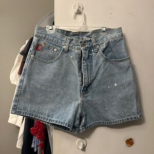 Vintage embroidered jean shorts